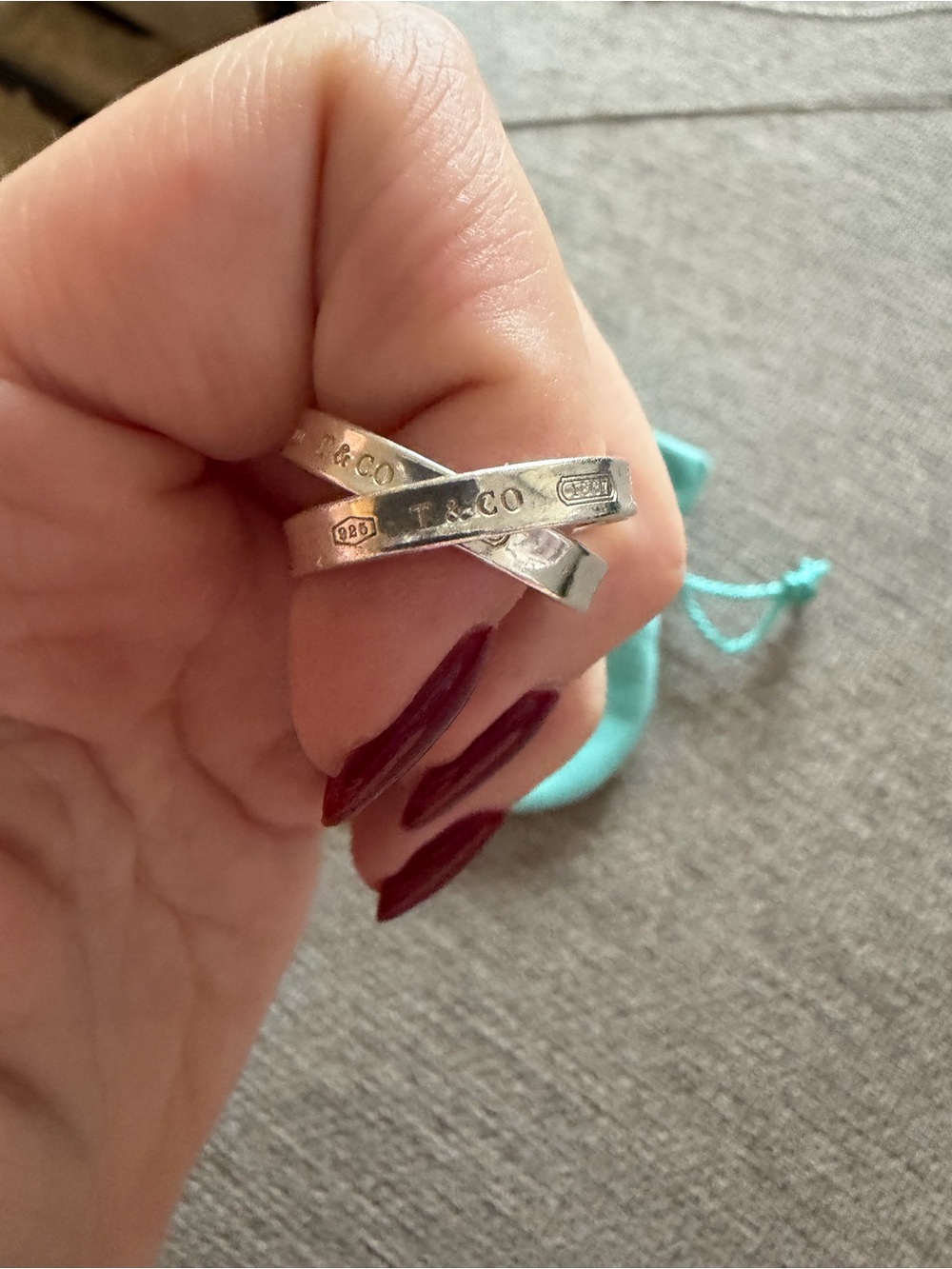 Tiffany’s Silver Crisscross Ring